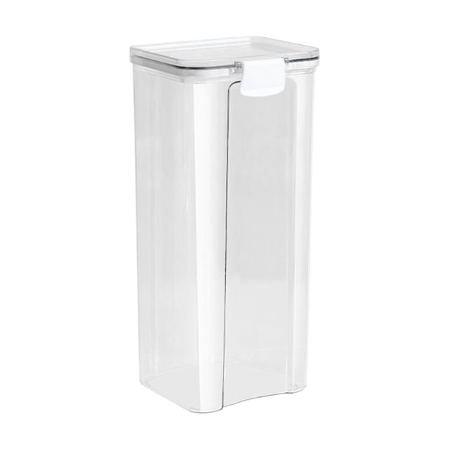 YIMWNYI Clear Airtight Food Storage Container, Plastic Canisters, Kitchen Pantry Organization, Leak-Proof Storage, Ideal for Flour, Rice, Snacks, Easy to Clean, Food Safe, BPA-Free