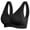Black, variant on Timegard Front Closure Bras for Women Wireless Button Wide Strap Full Support Comfort Daily Bras Camis