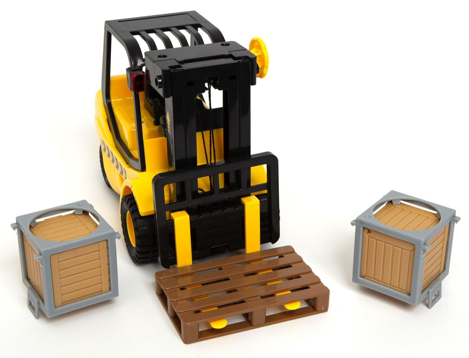 Adventure Force Chariot Élévateur Véhicule de Jeu avec Lumières, Sons, Palette et Boîtes de Cargaison, 3 Ans et Plus