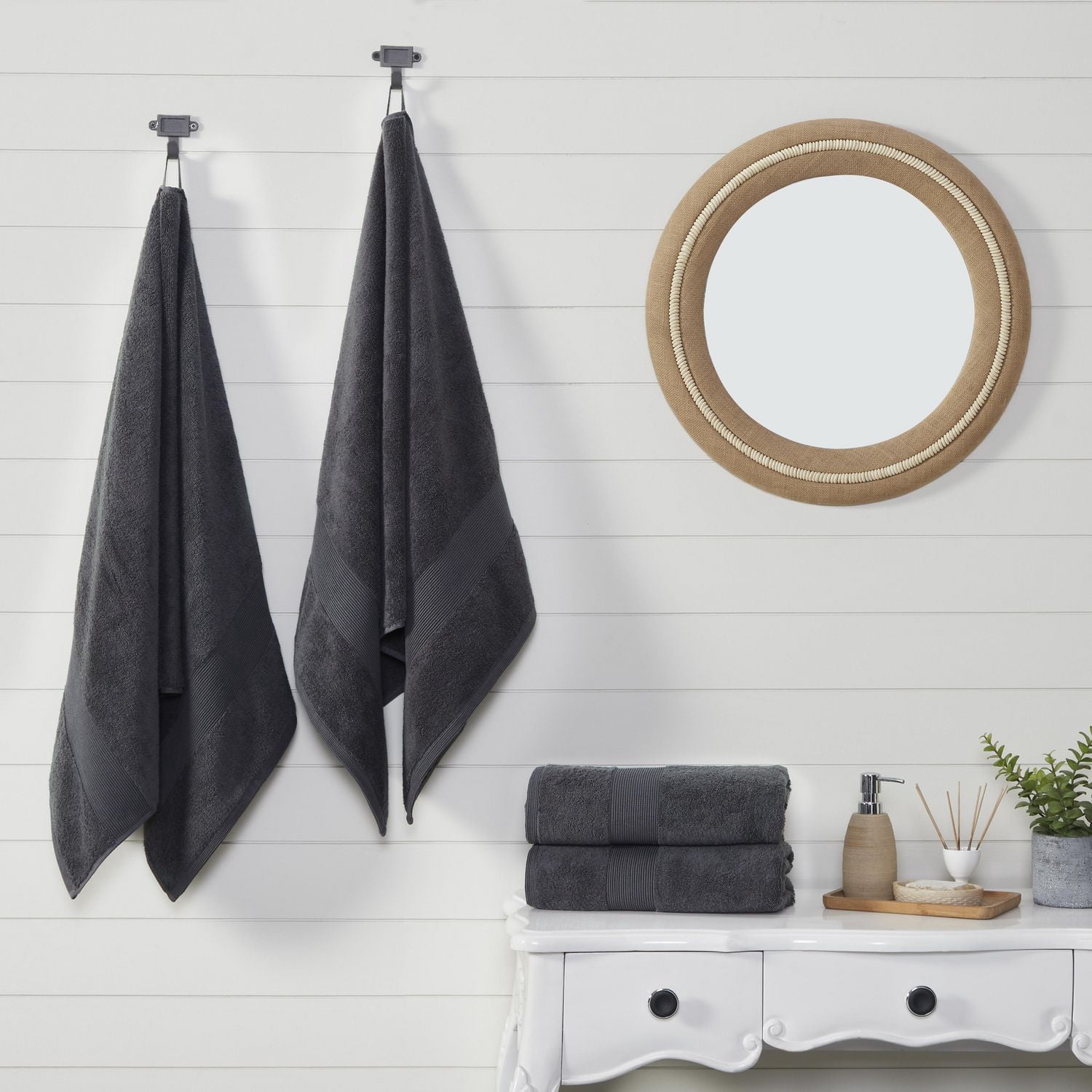 Serviette de bain Fabstyles super douce et absorbante, serviettes de bain de luxe pour spa, maison et hôtel, serviettes à séchage rapide, lot de 4, 27 x 54 pouces
