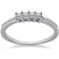 thumbnail image 1 of 3/8ct Princess Cut Diamond Wedding Ring 14K White Gold, 1 of 4
