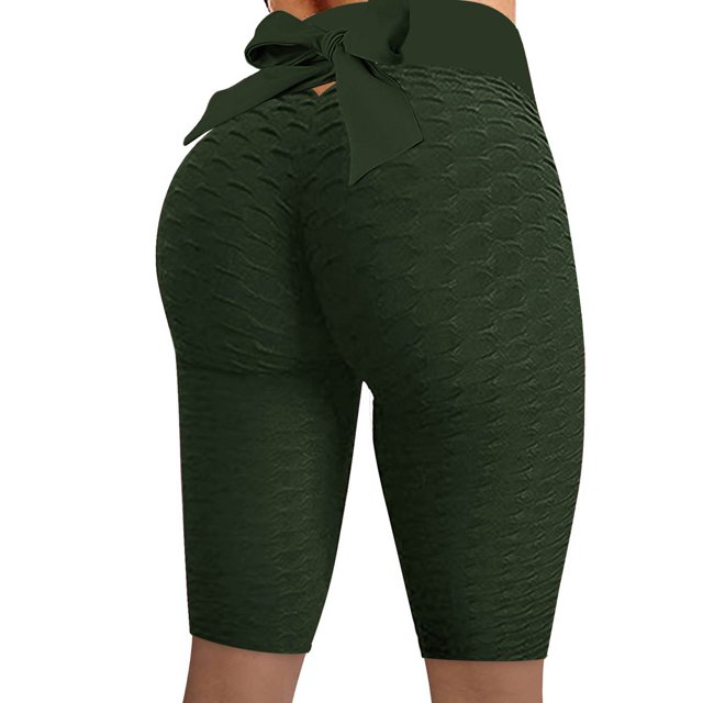 CEHVOM Shorts de Yoga en Nid d'Abeille pour Femmes Mode Été Élasticité