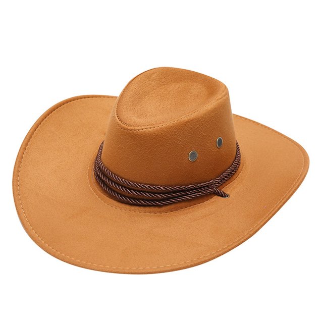 Chapeau de Soleil Cowboy à Grand Bord Décontracté pour Adulte - Matériau Polyester, Sangle Réglable, Protection Solaire pour Voyage/plage
