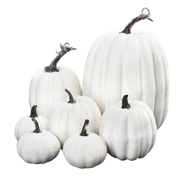 7Pcs Simulation Artificial Pumpkins Halloween Decoration Harvest Fall Thanksgiving Home Decor
