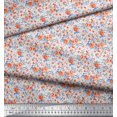 thumbnail image 3 of Soimoi Rayon Fabric Leaves & Rose Flower Decor Fabric Printed Yard 42 Inch Wide, 3 of 3