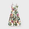 thumbnail image 4 of PatPat Ensemble Assorti pour la Famille, Haut à Manches Courtes Ou Robe Camisole à Imprimé Floral Tropical, 4 of 7