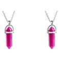 thumbnail image 1 of QualitChoice Hexagon Column Charm Exquisite Women Men Making Findings Handmade Anniversary Hanging Pendants Colorful Crystal Rose Red 2Set, 1 of 6
