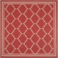 thumbnail image 1 of Safavieh Courtyard Tapis Rouge Intérieur Extérieur - Carré 6 Pieds7 Pouces, 1 of 5