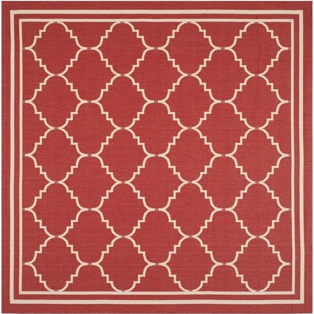 Safavieh Courtyard Tapis Rouge Intérieur Extérieur - Carré 6 Pieds7 Pouces