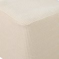 thumbnail image 4 of Square Ottoman Slipcover Footstool Protector Covers Storage Stool Ottoman Covers beige, 4 of 6