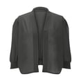 thumbnail image 4 of Erwazi Cropped Cardigan Sweaters for Women 3/4 Sleeve Fall Trendy Open Front Lightweight Short Cardigans, 4 of 7