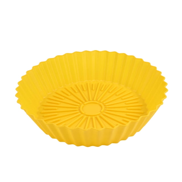 7.5 Inch Baking Tray | Non-Stick Food Grade Silicone Fryer Accessory | Heat Resistant Up to 450°F | Foldable Design | Dishwasher Safe | Eco-Friendly Alternative | Oven Safe | 19x19x6cm