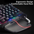 thumbnail image 3 of One On One Colorful Light Effect Tilted Keyboard Layout with Light Carved Characters Ergonomic Full Key No Punch One Handed Mobile Game Keyboard One Handed Keyboard, 3 of 8