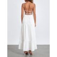 thumbnail image 3 of SUNSIOM Robe Longue d'Été pour Femme Sans Manches Dos Nu à Nouer à Bretelles Spaghetti Robe Bustier Fluide Robes de Plage, 3 of 9