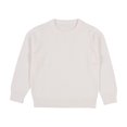 thumbnail image 1 of RXIRUCGD Boys And Girls Solid Color Sweater Pullover Knitted Sweater Candy Base Sweater( White, Size:7-8 Years ), 1 of 2