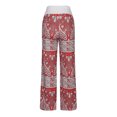 thumbnail image 3 of Birdeem Womens Spring/Summer High Waist Pants Printed Fashion Flower Print Waist Wide Leg Pants, 3 of 6