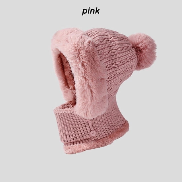 EGNMCR Winter Wool-collared -piece Cap a cap