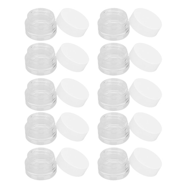 Empty Sample Jars, PP Cream Jars 5g Leak Proof Ergonomic 10Pcs For Travel
