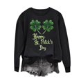 thumbnail image 2 of VKOYWKM Chandails de la Saint-Patrick à Manches Longues, Col Rond, Chandails à Enfiler, Hauts, Graphique « Lucky Four Leaf », Chandails de la Saint-Patty Cadeaux pour Dat, 2 of 5