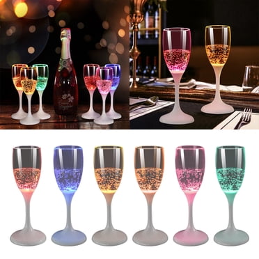 Cagogo Moins de 5 $ 5 Pcs Gobelet Lumineux à DEL, Gobelet à Bière Lumineux à DEL, Verre à Vin à Induction Clignotant, Vaisselle de Boisson pour Bar de Fête, Gobelet à DEL à Changement de Couleur, Gobelet à Capteur Automatique, Gobelets de Fête Festifs, Verres à Piles
