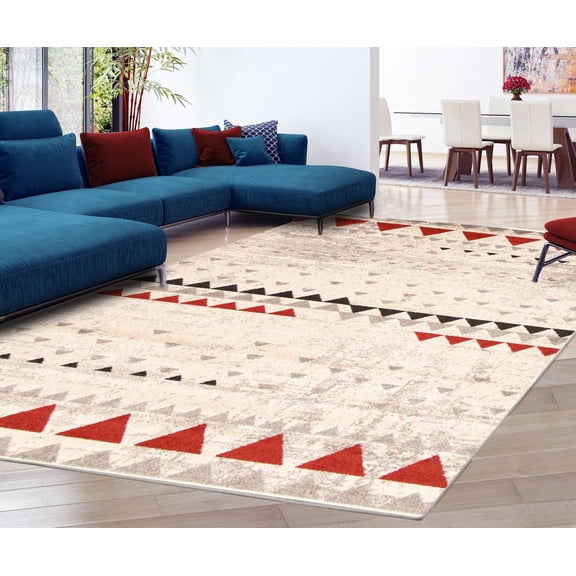 ECARPET Modern Geometric Indoor Area Rug Remi Collection