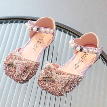 Cameland Baby Fashion Shoes Summer Baby Girls' New Fashion Dance Shoes with Diamond Bow Knots Mid Little Children's Half Pack Sandals