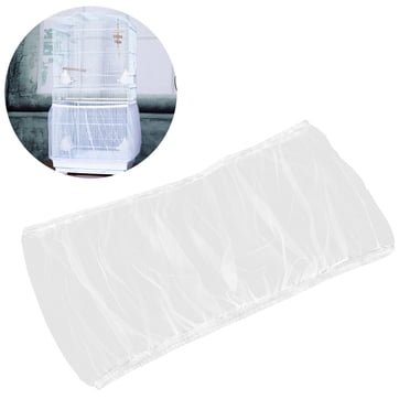SHISUYAN UEETEK Pet Products Mesh Bird Net Cover Shell Skirt for Bird Cages Size L (White)