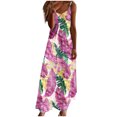 thumbnail image 2 of Ovzne Robes Grande Taille pour Femmes aux Formes Robe Femme Robes d'Été pour Femmes Imprimé Sans Manches Col Rond Robe Décontractée Longues Robes Robe de Printemps Imprimée Liquidation, 2 of 5