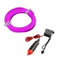 thumbnail image 2 of Yhmxh Car Accessories Motorcycle Accessories Car Cold Atmosphere Lamp Interior Guide Led Atmosphere Lamp EL Luminous Line 2 Meters + Lighter Universal Car Decorative Lamp Interior Ambient Light, 2 of 2