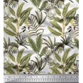 thumbnail image 1 of Soimoi Viscose Chiffon Fabric Leaves & Lemur Animal Decor Fabric Printed Yard 42 Inch Wide, 1 of 3