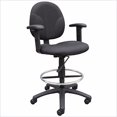 thumbnail image 1 of Nicer Furniture Fabric Drafting Adjustable Arms And Footing Black Stools, 1 of 1