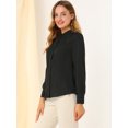 thumbnail image 4 of INSPIRE CHIC Chemises à Manches Longues pour Femmes avec Col Montant et Boutons, 4 of 6