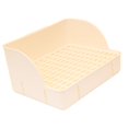 thumbnail image 1 of MERIGLARE Rabbit Litter Box Bedpan Corner Toilet Box for Chinchillas Guinea Pigs Bunny white pp mesh, 1 of 9
