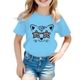 thumbnail image 1 of Xuewenshw T-Shirt Graphique Mignon pour Fille, Col Rond, Manches Courtes, Été, Décontracté, T-Shirt, Banane, Filles, 1 of 5