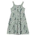 thumbnail image 4 of LOVZFMLL Fashion Girls' Summer Short Sleeve Ruffled Pockets Round-Neck Printed Dress Dress Sweet Tank Top, 4 of 6