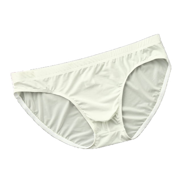 EOYWHK Men Cooling Silk Brief Low Rise Stretch Nylon Underwear Breathable Seamless Swim Trunks ,M-3XL