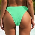 thumbnail image 3 of Maillot de Bain pour Femmes - Bas de Bikini pour Femmes, Bas de Maillot de Bain Côtelée Échancrée Taille Mi-Haute, Bas de Maillot de Bain, Bikini Femme, 3 of 5