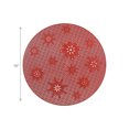 thumbnail image 4 of Set De Table Rond En Pvc Découpé Motif Flocon De Neige (Rouge) - Lot De 12, 4 of 4