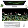 thumbnail image 1 of Extended Gaming Mouse Pad(35.4x15.7 in), Large Desk Pad Laptop Computer Keyboard Mat Waterproof Desk Decor Writing Pad for Work, Game, Office, Home - Black Flower, 1 of 5