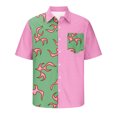 thumbnail image 5 of Chemises à Manches Courtes pour Hommes Mode Décontractée Col Rabattu Impression Hawaïenne Manches Courtes avec Poches Cardigan Chemise à Boutons Hauts Blouse Chemises Hommes Manches Courtes, 5 of 5