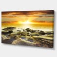 thumbnail image 2 of Beautiful Orange Sundown Beach - Seashore Canvas Art Print, 2 of 3