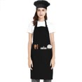 thumbnail image 2 of TOPTIE Ensemble de Toque de Chef Ajustable en Toile de Coton pour Adultes, Hommes et Femmes, 2 of 7