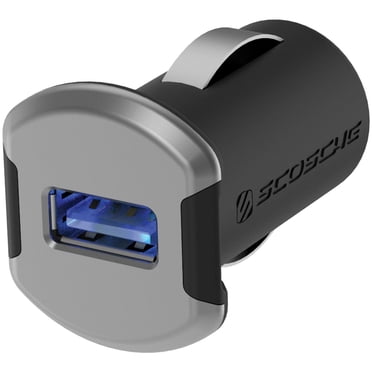 Adaptateur de prise allume-cigare USB mobile 12 W à port unique Scosche USBC121MSG Revolt