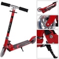 thumbnail image 1 of Costway Red Folding Aluminum 2 Wheel Kids Kick Scooter Adjustable Height LED Light Up, 1 of 10