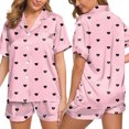 thumbnail image 2 of HNMKIU Pyjamas Womens Pajamas Set Two Piece Pj Sets Sleepwear Loungewear Button Down Pj Sets, 2 of 4