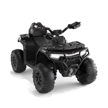 VTT Électrique 12 V pour Enfants avec Télécommande – Doubles Moteurs 45 W, Suspension, Lumières DEL, Sans Fil, USB, Lecteur de Musique, Frein d'Urgence – Voiture Quatre Roues à Batterie