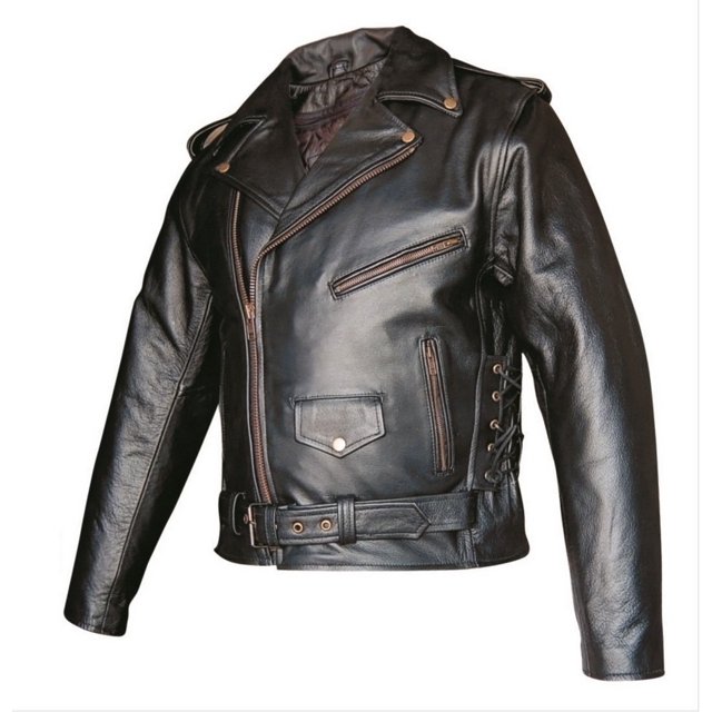 Allstate Leather Veste de Moto Basique AL2022 pour Hommes 50 Noir