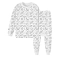 thumbnail image 1 of MIASHUI Kid DIY Hand Painted Homewear Set Boy Girl Pajama Sets Cute Funny Cartoon,White,2-3 Years, 1 of 2