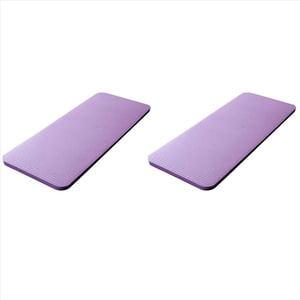 2pcs 15MM Thick Yoga Mat Comfort Foam Knee Elbow Pad Mats for Exercise Yoga Indoor Pads Fitness Training,Purple