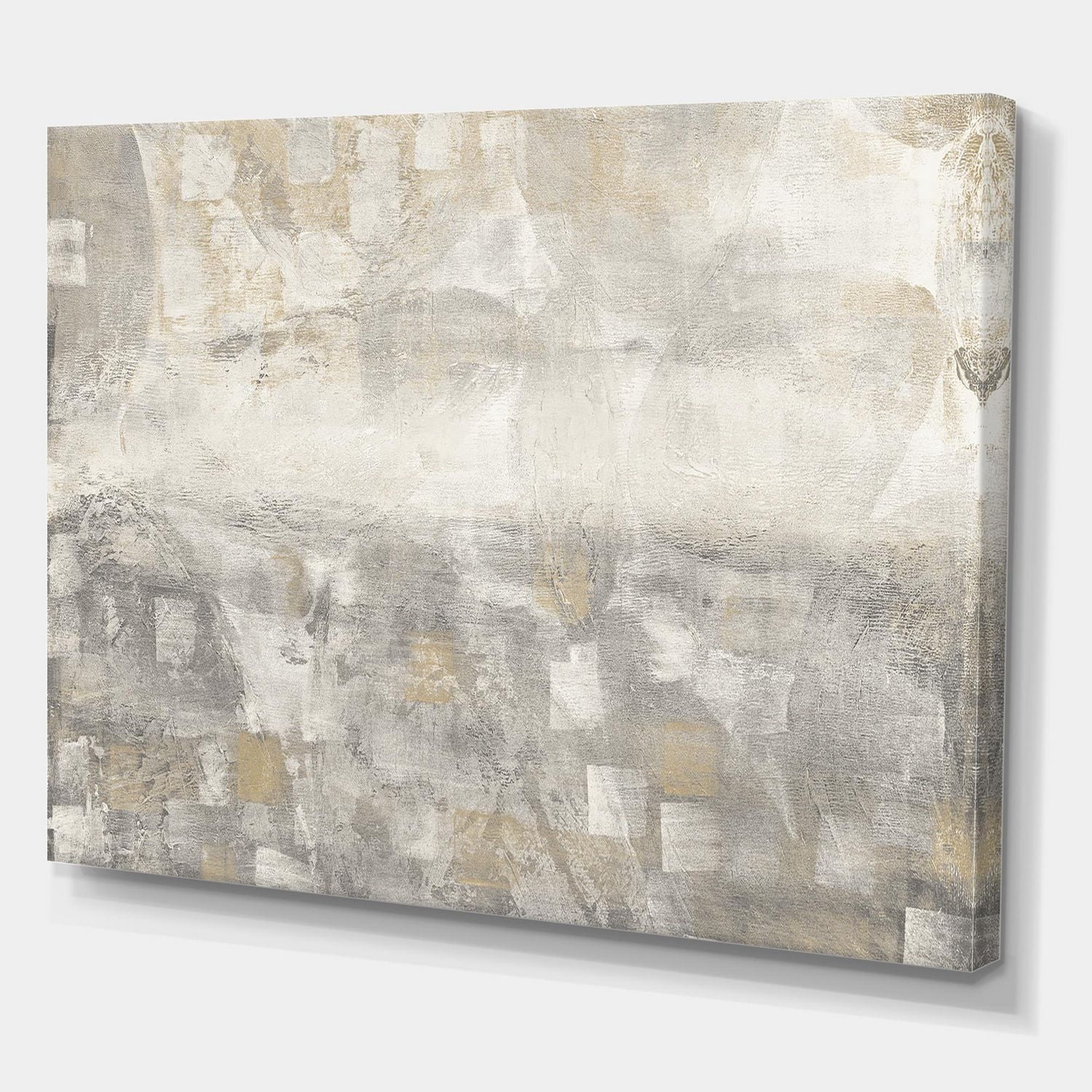 Designart Aquarelle abstraite grise Art mural sur toile